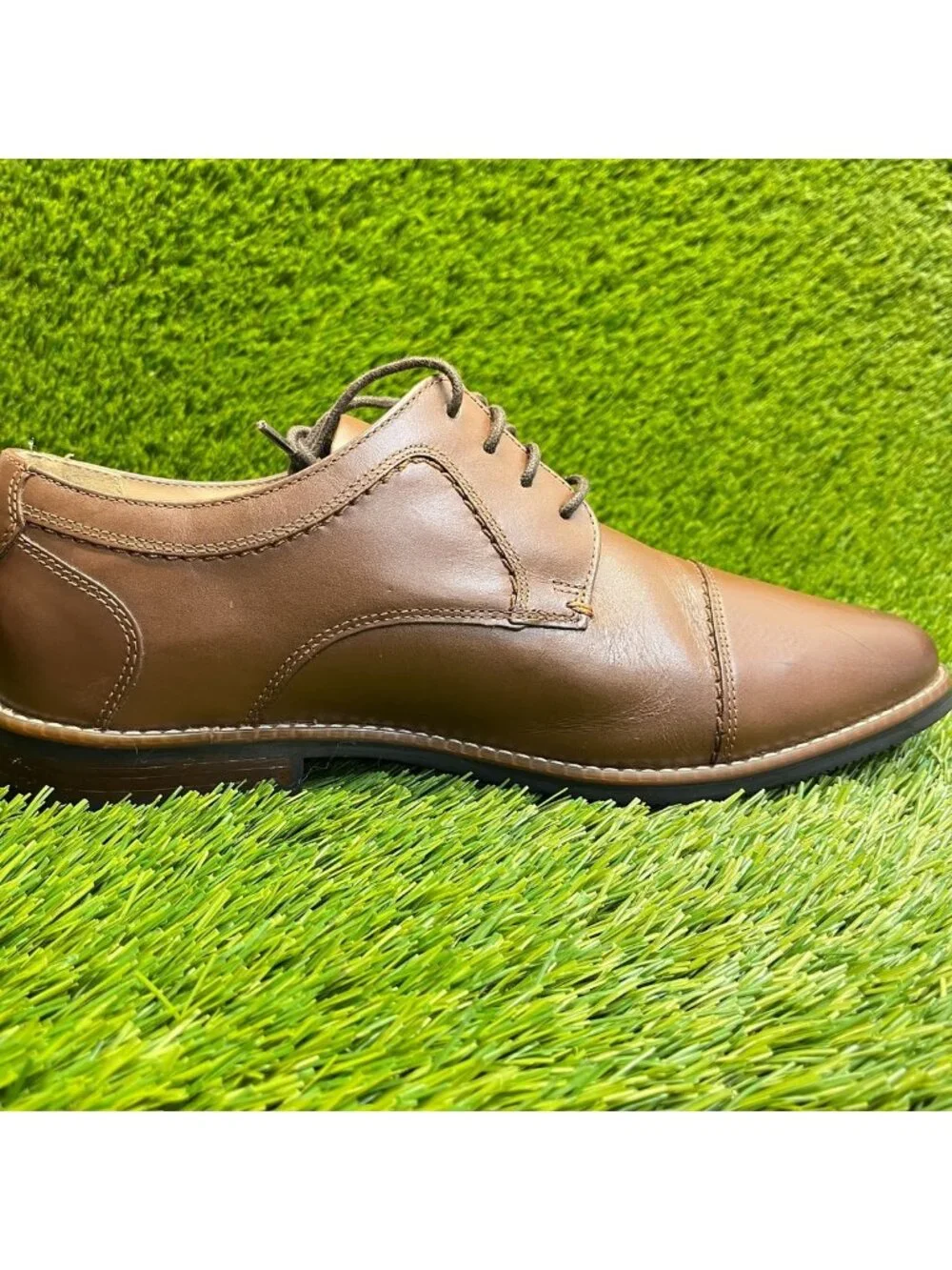 Nunn Bush Westwood Mens Size 10 Brown Classic Cap Toe Oxford Dress Shoes